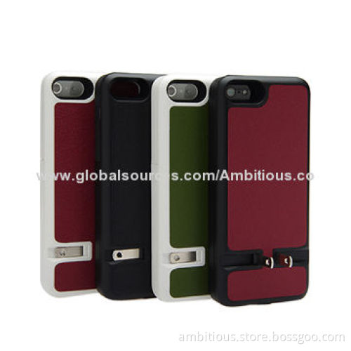 DC/AC power charger case for iPhone5/5s, 2000mAh capacity CE, RoHS certified